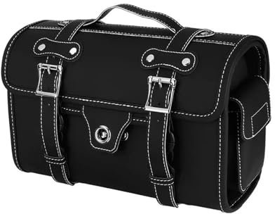KJHOPY Gepäckträger-Dekorationsstil 1 Stück Motorrad Seitentaschen Werkzeug Hecktasche Satteltasche Hecktasche Tasche Für Vespa GTS 300 GTS300 Motorradzubehör(A-Black)