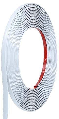 QUARKZMAN Cornice Da Parete, 0.47 Pollici x 33 Piedi Cornice Autoadesiva, Cornice In Schiuma Per Cornici Di Finestre Soffitti Decorazioni Fai Da Te, Bianco