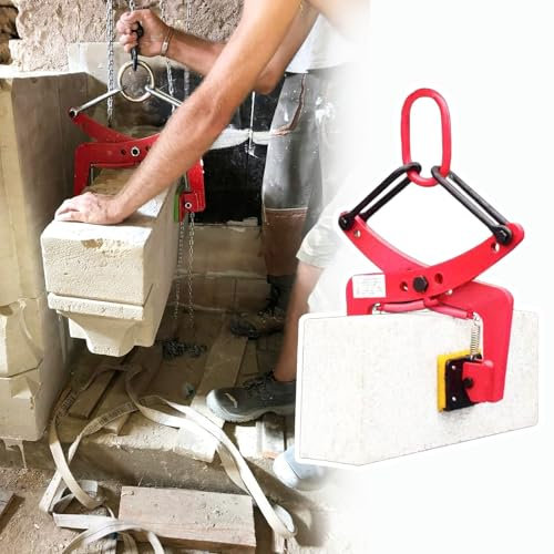 Granite Slab Lifting Clamp, Portable Stone Tool for Lifting and Carrying Heavy Rock, 573-716 lbs Capacity, Ideal for Handling Concrete Blocks and Kerb Tongs