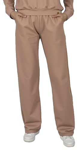 VIVISENCE Jogginghose Damen Bequeme Mit Weitem Bein Elastischem Bund Und Seitentaschen Aus Hochwertigem Strickstoff Perfekt Für Freizeit Sport Yoga Entspannte Alltagslooks 9102