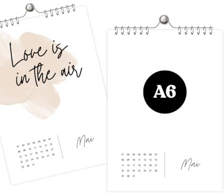 heaven+paper A6 Fotokalender immerwährend jahresunabhängig ohne Jahr zum selbstgestalten Wandkalender im eleganten Design, modern & schick ideal zum verschenken (Simplicity, A6)