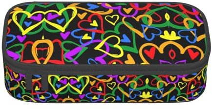CPyuqw One Basket Federmäppchen mit Zitronen-Aufdruck – Mehrzweck-Stift-Organizer, Schulbedarf, Schreibwaren, Make-up und Bürogebrauch, Gay Pride Regenbogen, Einheitsgröße, Schulranzen