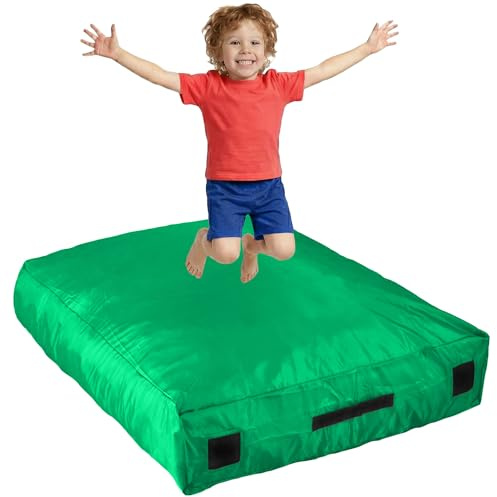 SaferBounce Sensory Crash Pad for Kids | Big 152 x 152 cm Or 122 x 91 cm | Autism Crash Mat for Children | Soft Landing for Jumping & Play | Crashpad | Giant Kids Foam Mat | Climbing & Gymnastics