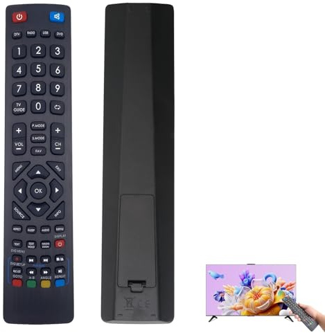 1Pack Replacement TV Remote Control for Technika/Blaupunkt LCD LED 3D HD Smart TVs Universal Remote No Setup Required Remote Control Distance 15m ABSR Material 23/157I GB 3B HBCDUP Black