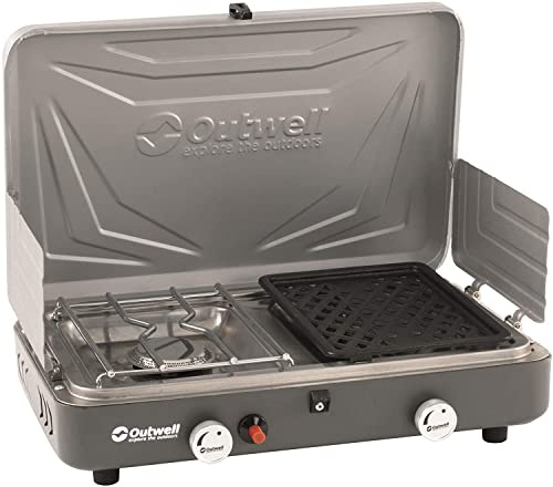 Outwell 650800 Jimbu Screw Stainless Steel Cartridge Cooker, 46cm x 27cm x10.5cm, Silver/Grey