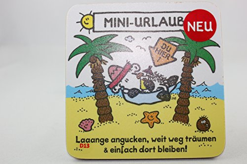 Sheepworld - 45463 - Untersetzer, Schaf, Mini-Urlaub Laaange angucken, weit weg träumen & einfach dort bleiben!, Kork, 9,5cm x 9,5cm