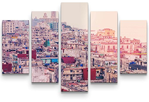 Eau Zone Wandbild auf Leinwand 160x100cm Blick auf Cuba – Havana