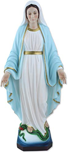 Unbefleckte Madonna-Statue aus Harz, Höhe 50 cm, handgemalt.