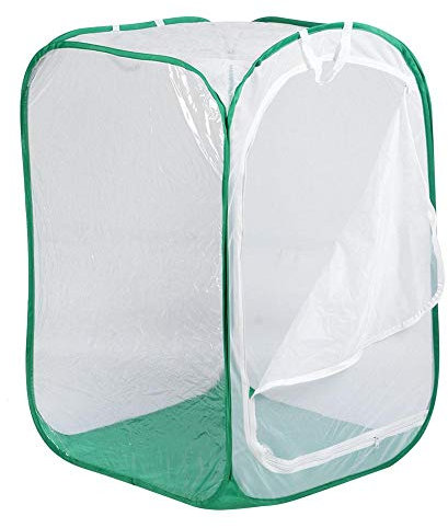 Plant Insecte Net Papillon Pet Cage Plantation lumire incubateur Pliable Cage Insectes ventil ventil Transmission Transmission de lumire Cage Zipper Plant House 60 * 60 * 90 cm