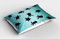 ABAKUHAUS Marine Kissenbezug, Baby-Schildkröten Tief Sealife, Dekorativer Standard King Size Gedruckter Kissenbezug, 80 x 40 cm, Dunkelblau Teal