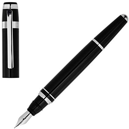 Hugo Boss Fusion Classic Füllfederhalter Messing Schwarz Federbreite: M, HSF0872A