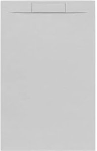 Duschtasse 200 x 95 cm perlgrau Linie Plus Marmor Harz und Pulver mit Seitenteiertem Marmormarmor