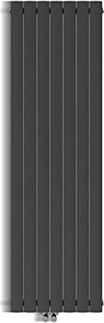 SONNI radiatore termoarreto a parete 1800 x 542 x 48 mm, termosifone a soggiorno potenza 938 W, radiatore verticare strato singolo da bagno, connessioni centrali G 1/2 - Antraciate