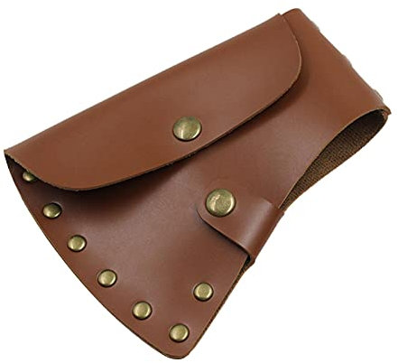 Xploit Axt-Scheide AXT Hülle Schutzhülle Schutz Halter Beil-Cover Zum Sicheren Tragen Der Axt Dicker Leder Axtklingenschutz Mit Umhängeband, Kopfholster, Beilischschutz