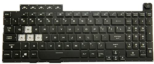 fqparts Replacement Laptop Tastatur für for ASUS for TUF Gaming A15 FA506QM FA506QR Colour Schwarz US-englische Ausgabe