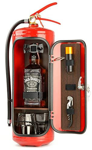 QXQX Mini-Bar pour extincteur, Mini-Bar pour extincteur, Cadeau de Noël, Ensemble de Bar pour Liqueur et vin, décoration pour Pompiers, Cadeaux pour Hommes collectionneurs de vin