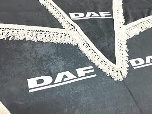 Sertplas Dekoschal für LKW mit Fransen DAF Logo grau