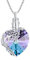 MEDWISE Tree of Life Urn Necklace for Ashes 925 Sterling Silver Heart Crystal Urn Pendant Tree of Life Memorial Cremation Pendant Jewellery for Women, Sterling Silver
