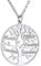 Collier 5 Prenom Personnalisé Arbre de Vie Pendentif Femme Généalogique Enfants Acier Inoxydable Cadeau Maman Famille Fêtes des Mères Chaine Forcat 50 cm Bijoux Anniversaire Mariage Meilleur Amie