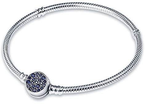 TINSLO Damen Armband 925 Sterling Silber, Armbänder mit Herz Verschluss Moments Schlangen Gliederarmband Armkette Valentinstag Muttertag Geburtstags Weihnachten Geschenk für Frauen Freundin Mama