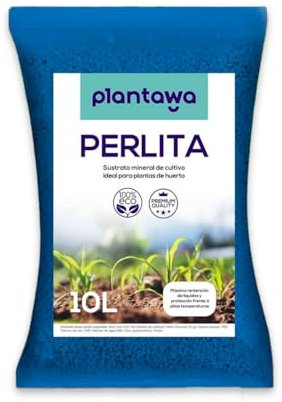 PLANTAWA Perlita para Plantas 10L,Tierra para Plantas Sustrato para Plantar Semillas Huerto Urbano,Abono Natural Tierra Jardín Exterior, Sustratos y Abonos,Ideal Suculentas,Akadama