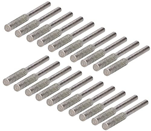 20Pcs Diamant Kettensägenschärfer, Chainsaw Sharpener Kettensäge Schärfgerät Kettenschleifer Schleifstein für Kettensägen zum Schärfen und Schleifen (4mm)