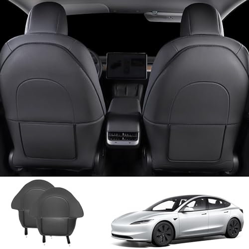 TOPABYTE Schutzbezug für Tesla Model 3 Model Y Model S Model X Rücksitze Trittschutz Trittmatten für Kinder Seat Kick Protector Sitzschoner Kindersitz Rückenlehne Sitzbezug vorne Tritt Protektoren
