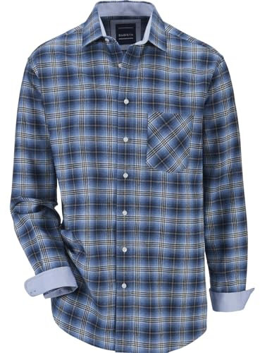 BABISTA Herren Flanellhemd Floreverti blau, XL - 43/44