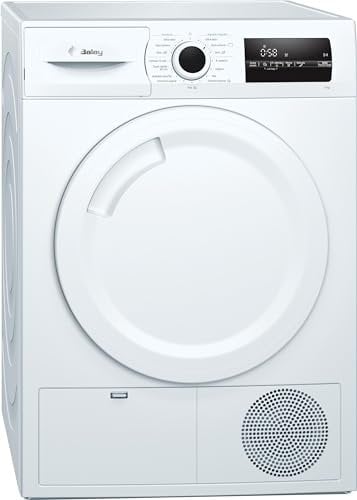 Balay Secadora de Condensación, Libre Instalación, 60 cm, 8 kg, Sensor de Humedad, Blanco, 3SC386B