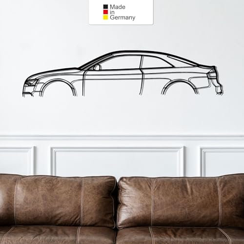 for AUDI S5 COUPE, Metall Wandbild, Wanddeko, Auto Silhouette, Metal Car Wall Art (Größe: 69 cm (27))