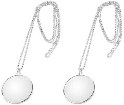 Halskette Lupe, Lupe Monokel-Objektiv, Halsketten Lupe, Leselupen-Anhänger, Hängende Lupe, Anhänger Lupe, 5X Lupe Monokel, Monokel Mit Loupe Kette (Silber)