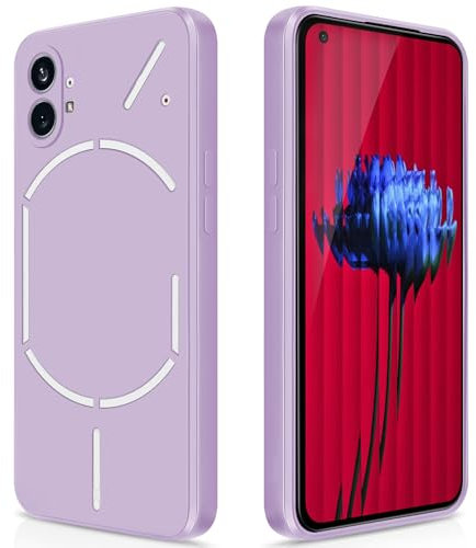 GiiYoon Hülle Kompatibel mit Nothing Phone 1, Hochwertiges Liquid Silicone Case, Rundumschutz Handyhülle, Kratzfestes Weiches Mikrofaserfutter- Lila