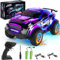 VATOS Voiture Télécommandée à LED, 2.4ghz 1:22 rc Voiture Tout Terrain pour Enfants, 2 Batteries Rechargeables 50min de Temps 15 km/h Vitesse Rapide Voiture Électrique Cadeaux pour Garçons Filles 3+