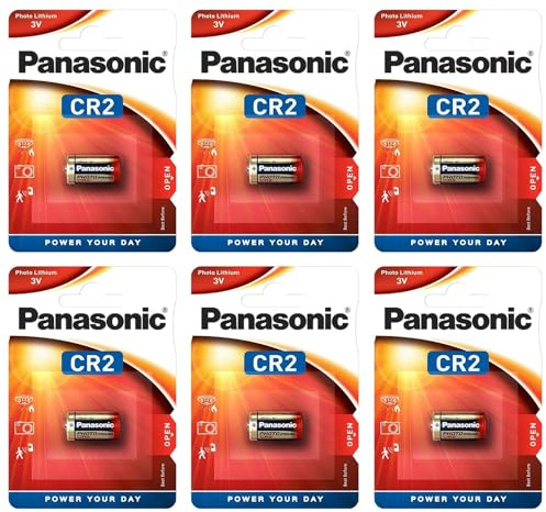 PANASONIC Lot de 6 Blisters de 1 Pile Photo Lithium Power 2CR5-6V