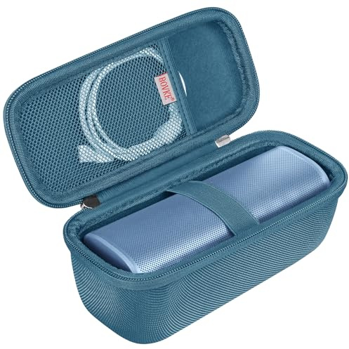 BOVKE Tragetasche Kompatibel mit Sonos Roam 2 Portable wasserdichte Bluetooth Wireless Lautsprecher, Roam 2 Bluetooth Lautsprecher Halter mit Mesh Tasche für Ladekabel Zubehör, blau