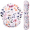 Ksriylm Cute Mouse Pad with Wrist Support Keyboard Wrist Rest Set,Ergonomic Mouse Pad with Non-Slip Base for Office Gaming Working Computers,Easy Typing & Pain Relief Mouse Mat,Watercolor Floral