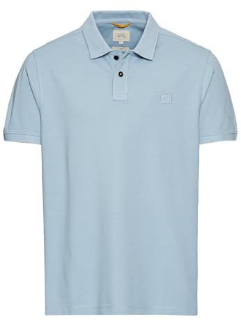 camel active Herren Kurzarm Poloshirt aus Baumwolle Blau, menswear-4XL