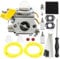 Hoypeyfiy 308054028 Carburettor Carb Kit with Filters Pipe Spark Plug, Replacement for Ryobi BC30 CS30 SS30 TP30 TP26 EX26 CS26 SS26 Replacement for Homelite D3300 UT32600 UT32601 UT32601A