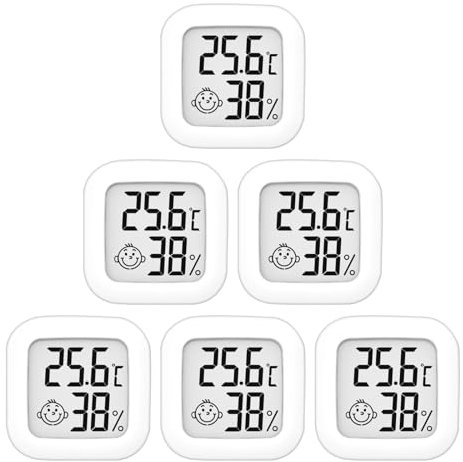 Thermometer Hygrometer Innen, Hochpräzises luftfeuchtigkeitsmesser Thermometer Innen, -10℃~70℃ für Babyzimmer Wohnzimmer Büro Gewächshaus (6)