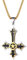 JewelryWe Umgekehrt Kreuz Halskette Herren: Edelstahl Satanisches Umgedreht Upside Down Kreuz Petruskreuz Stern Anhänger Kette Satanismus Satan Gothic Punk Schmuck Geschenk, Gold Schwarz Silber