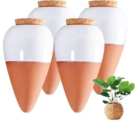 Ollas Terre Cuite à Planter, Oyas a Planter Terre Cuite, Arrosage Automatique et Ecologique pour Plante d'Intérieur et d'Extérieur, Système d'Irrigation Naturel, Mini Oyas Terracotta