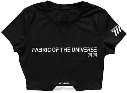 Fabric of the Universe Techwear Fashion Crop Top T-Shirt für Damen