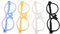 Abaodam 4 Stück Spielzeugzubehör Puppenzubehör Puppe verkleiden Zubehör Brillengestell zum Anziehen der Puppe Puppenbrille Brillengestell für Mini-Puppen Brille Plastik