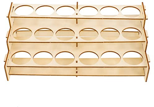Homoyoyo Farben Organizer Holzfarbe Für Pigmentflaschen Praktischer Caddy Für Wasserfarben Und Malvorräte Fächer Langlebig Und Tragbar Für Projekte