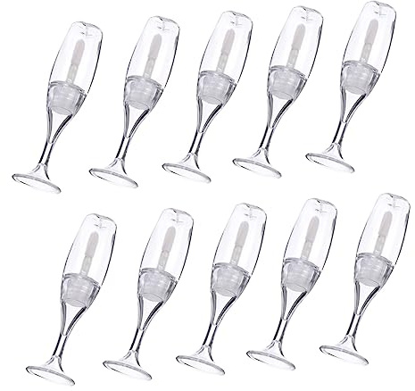 VICASKY 10stücke Glasgeformte Weinflaschen Lipgloss-container Zum Nachfüllen Leere Lipgloss-rohre Für Diy Kompaktes Design Zum Einfachen Tragen Mit Guter Versiegelung