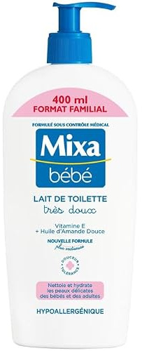 Mixa Bébé Lait de Toilette Bébé Très Doux 400ml