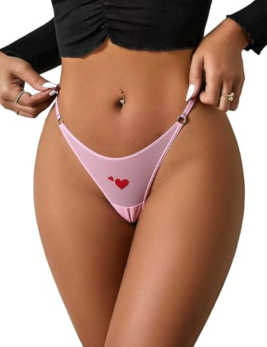 ohyeahlady String Ficelle Reglable Femme Sexy Chic Grande Taille Micro String Ficelle Bikini Culotte Personnalisée Tanga Dentelle Invisible Femme sans Couture Coton Tenu Sexy Hot sous-VêTements