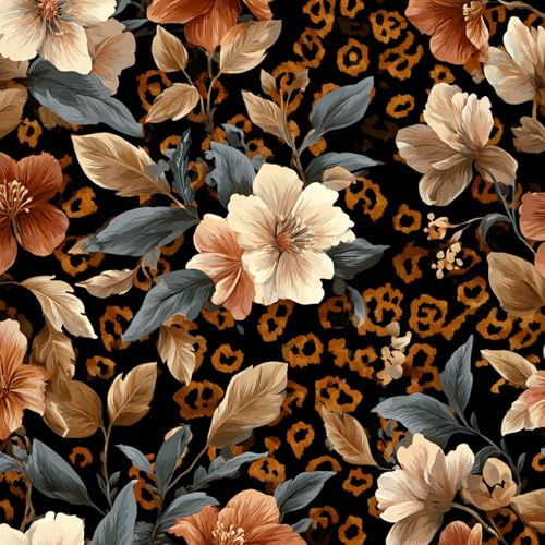 Fototapete Weiße Blüten Tapete Selbstklebende Fototapete Wandpapier 44x600 cm Retro Folie Dekorfolie Möbelfolie Klebefolie Wanddeko Wandtapete