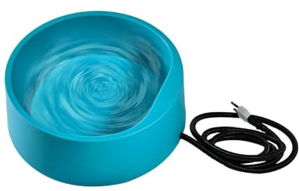 usefulbeauty Beheizter Wassernapf Für Hunde - Steckdosen Tränkenwärmer | Beheizte Trinkwasserschale Für Haustiere | Für Außenbereich, Bauernhof, Garten, Zwinger, Stall, Vieh, Geflügel, Und Hühnerstall