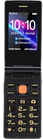 XUMIUZIY Flip Phone Unlocked 4G for Seniors, Dual Screen Flip Phone with Bluetooth SOS MP3 Calls Text Messages Internet